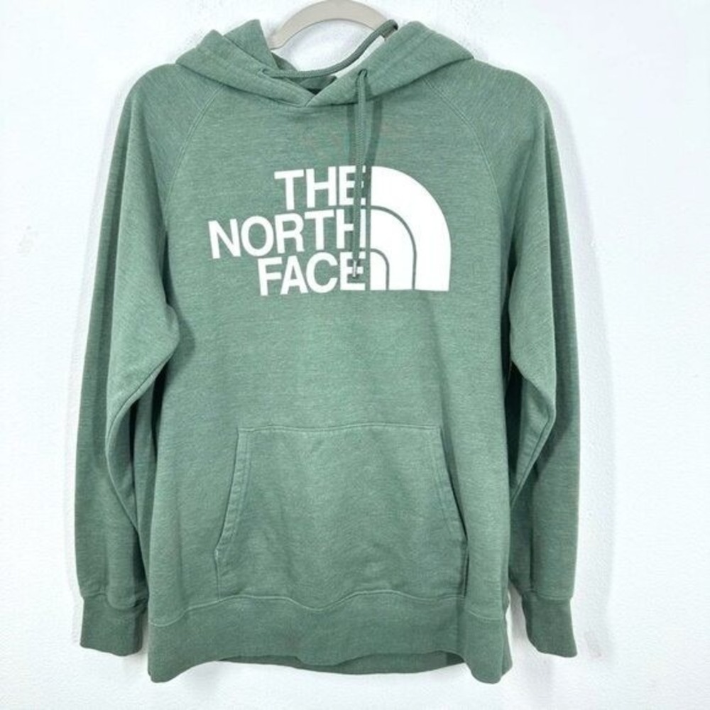 The North‎ Face Women's Size Medium Green Classic Graphic Logo Hooded Sweatshirt - Picture 6 of 6
